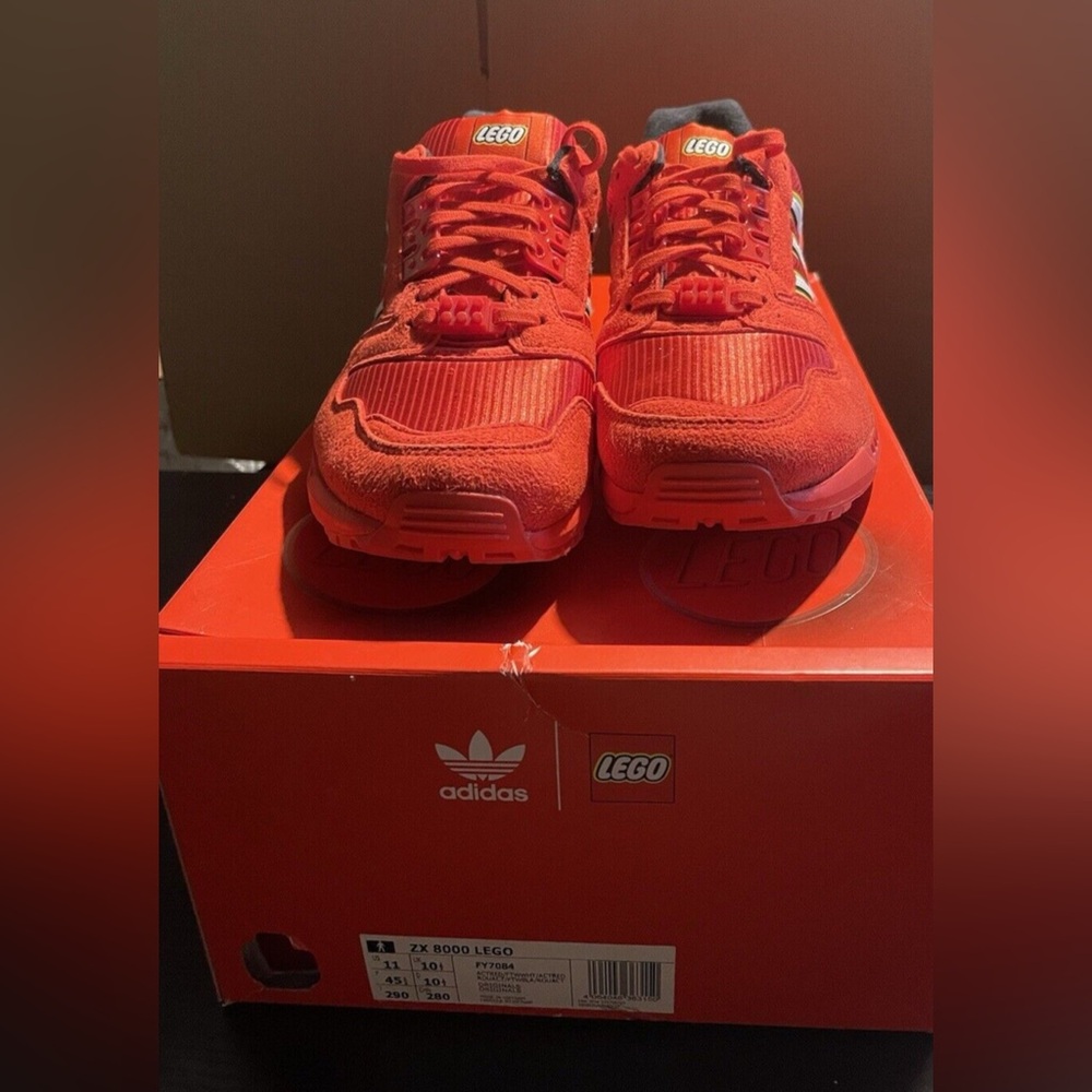 Adidas Originals ZX 8000 Lego Red Sneakers Men’s Size 11 Style #FY7084 - Picture 2 of 16